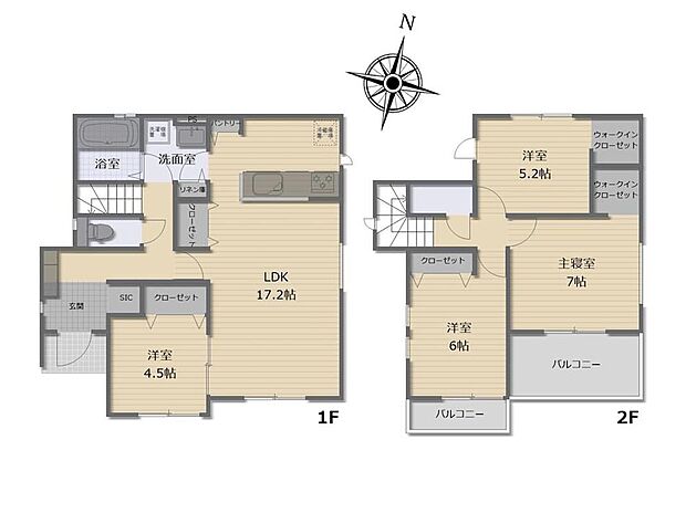 (1号棟)、価格3690万円、4LDK、土地面積142.79m2、建物面積98.95m2
