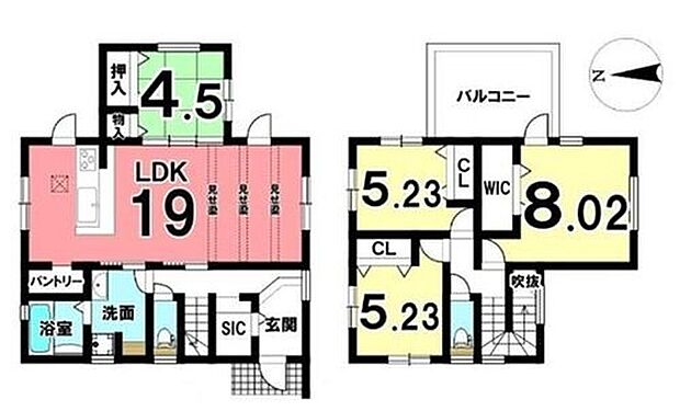 (3号地)、4LDK、土地面積210.58m2、建物面積105.98m2