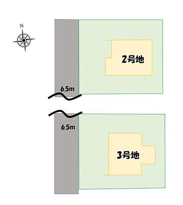 【区画図】
車種によりカースペース4台駐車可能！