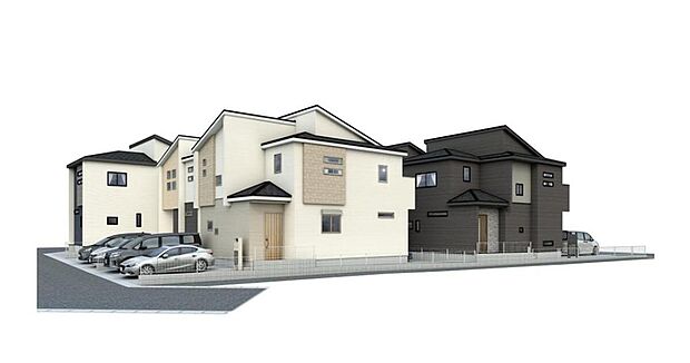 【完成予想図(外観)】
個性あふれる間取りの新築一戸建て♪ 家族の笑い声が自然と生まれます!洗練されたデザインのお洒落なお住まいです♪ゆとりの広さを誇る魅力あふれるお住まい♪ご連絡お待ちしております♪