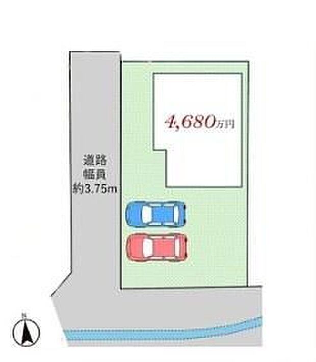 カースペース2台分ございますので、家族分の自転車を駐輪したり、来客用の駐車スペースとしてもお使いいただけます♪