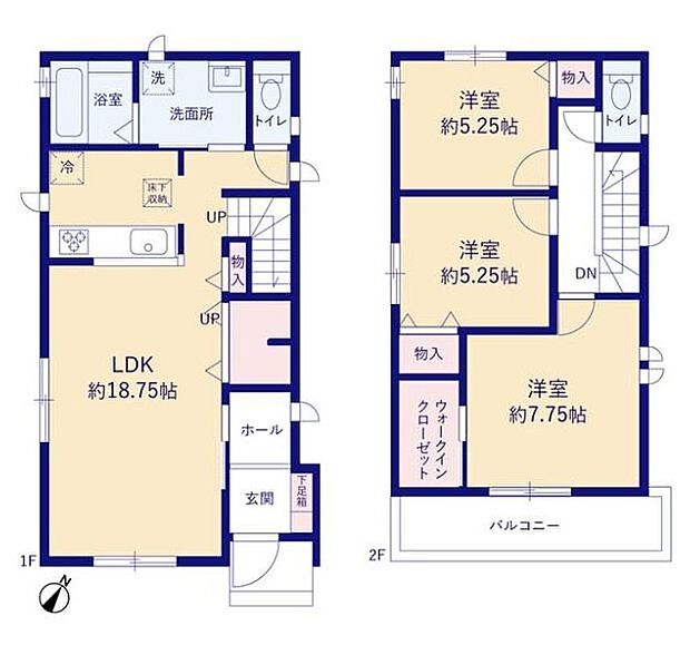 (B号棟)、3LDK、土地面積152.51m2、建物面積91.5m2