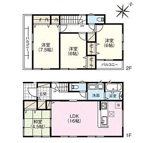 ●16帖のリビング横には、ほっと落ち着ける和室も完備☆
●個室のクロゼット、廊下の物入など「使うところにしまえる」を設計！
●2階は全居室6帖以上あり、ゆとりの広さ。 