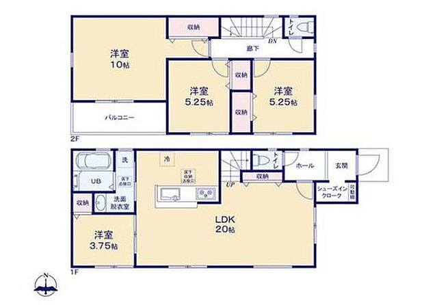 【4LDK】全居室南向きでで明るく心地よいお住まい♪
20帖リビングは家具を配置してもゆとりが生まれる開放的な空間!
大きなベッドも置ける10帖の広々主寝室♪
ベビーカーもサッと出し入れできる可動棚付きのSIC!