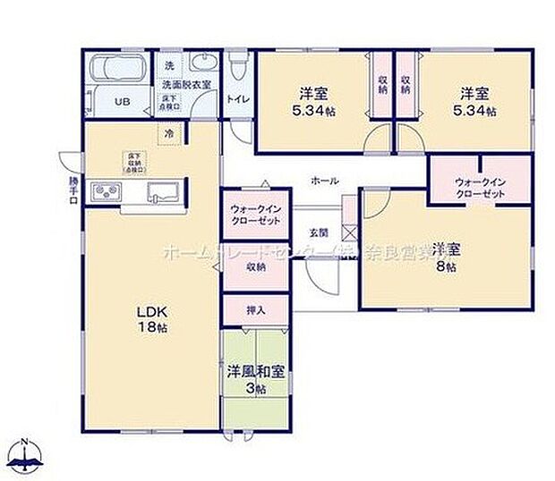 【4LDK】リビング収納を設置した18帖の広々LDK♪
寝室には大容量のWICを完備!増えがちな衣類やバッグなどを効率よく収納可能です♪
廊下にもWICがあり、季節物などもすっきり片付きます☆