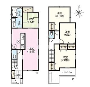 ●16帖のリビング横には、ほっと落ち着ける和室も完備☆
●水回りが集中しており、効率的でストレスのない家事動線。
●2階は全居室6帖以上、収納ありでゆとりの広さ♪ 