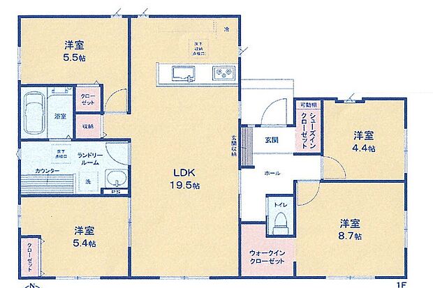 【4LDK】※協定道路面積95.61m2(うち路地状部分約42m2)含む