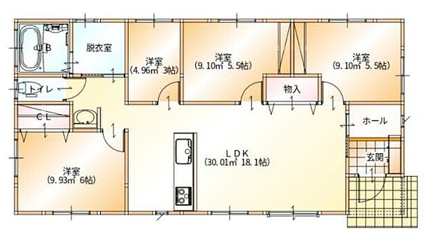 【4LDK】支払いローンシミュレーション
ボーナス払いなし
(お支払いの一例:宮崎銀行住宅ローン変動金利型)
月々のお支払い45,085円
借入金2,080万円 変動金利1.10%50年返済