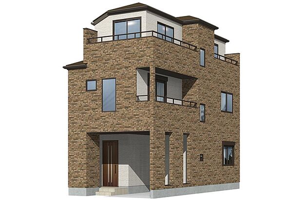 【完成予想図(外観)】3号棟| ※実際の色・仕様と異なる場合があります。