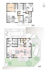 LDKの一角にはワークスペースがございます。リモートワークで使用したり、お子さんの学習スペースにも最適です。 