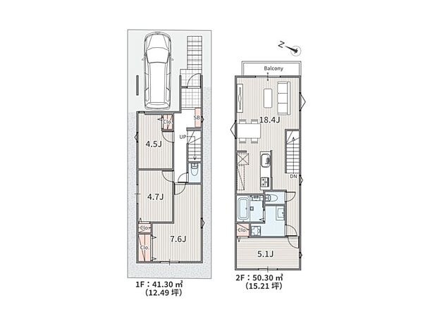 【1号区参考間取りプラン】１号区参考間取りプラン：建物参考延床面積９１．６０m2　建物参考価格１６４０万円　土地建物総額６７８０万円