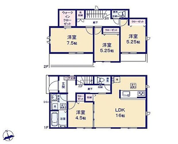 価格： 2792万円間取り： 4LDK土地面積： 197.95m2建物面積： 97.7m2