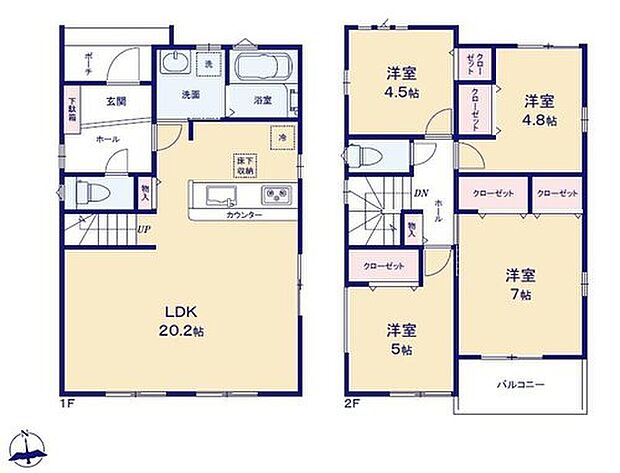 2号棟
価格: 3090万円間取り: 4LDK土地面積: 111.57m2建物面積: 96.39m2