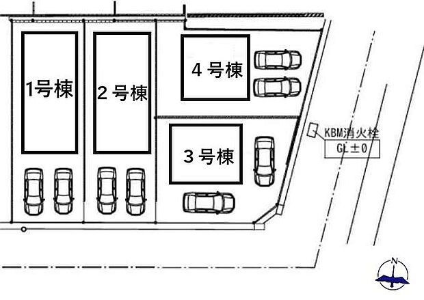 １号棟　２，９９０万円
２号棟　３，０９０万円
３号棟　３，２９０万円
４号棟　２，８９０万円