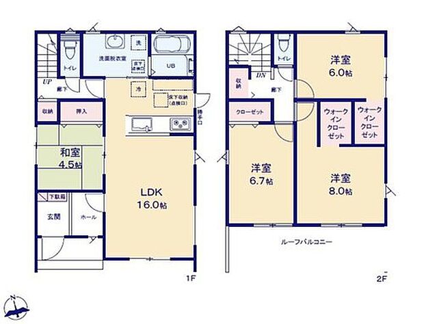 １号棟
価格： 2690万円間取り： 4LDK土地面積： 153.46m2建物面積： 104.75m2