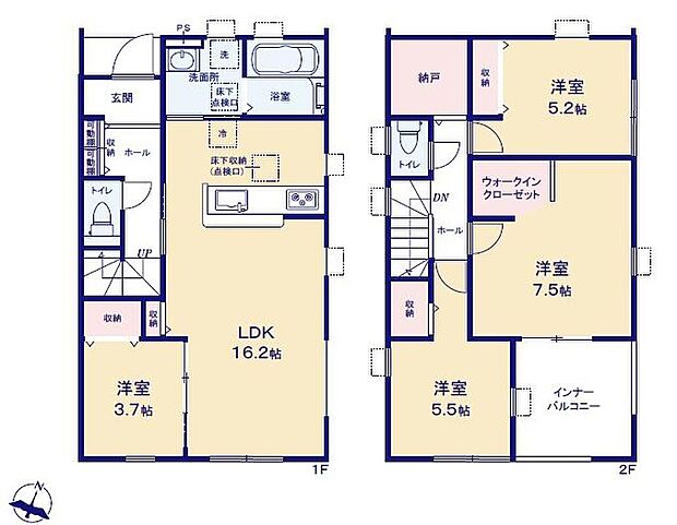 ２号棟
価格： 2780万円間取り： 4LDK+S土地面積： 141.77m2建物面積： 102.68m2
