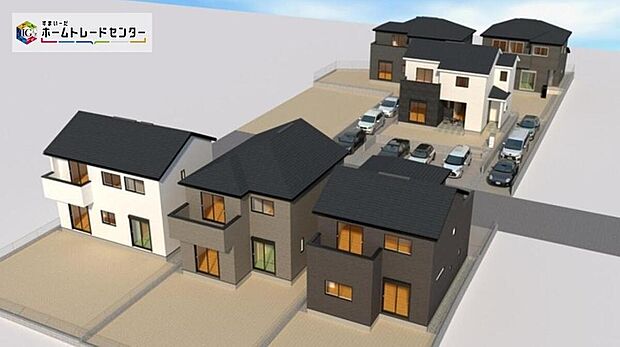 全６邸☆完成予想図
完成に向けて現在建築工事中です☆土日・平日を問わず毎日モデルハウスにて物件説明会を開催中☆お気軽にお問い合わせ下さい☆