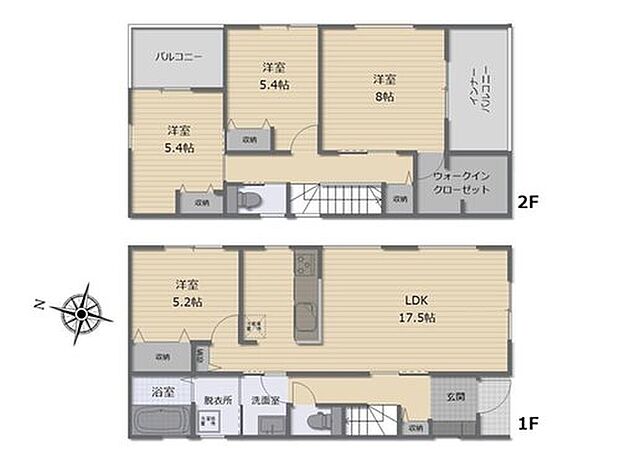 (2号棟)、価格3580万円、4LDK、土地面積161.16m2、建物面積112.62m2