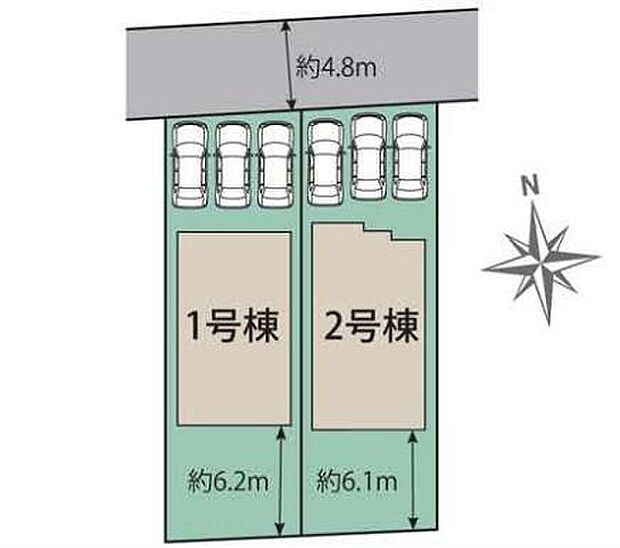 １号棟　３，７８０万円
２号棟　３，７８０万円