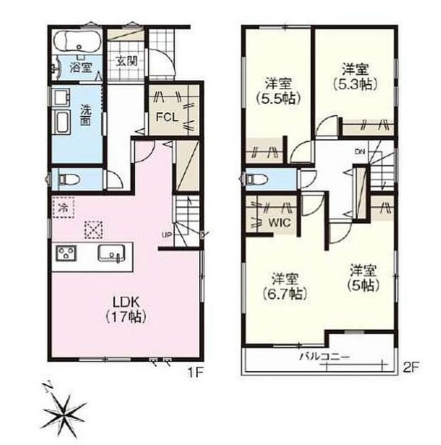 (2号棟)、価格3490万円、4LDK、土地面積118.04m2、建物面積100.44m2