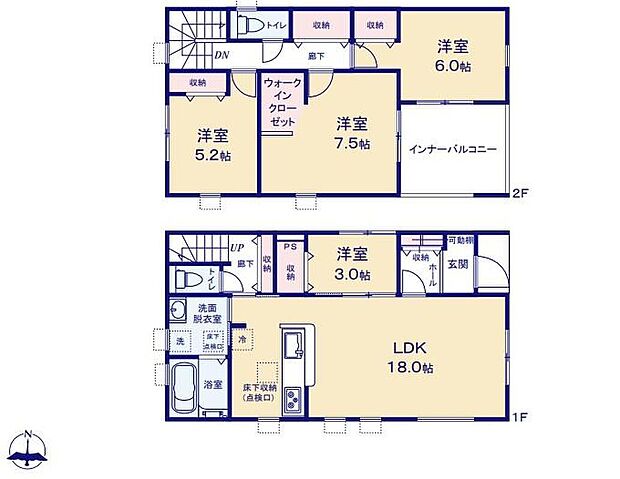 (4号棟)、価格2880万円、4LDK、土地面積149.46m2、建物面積107.65m2