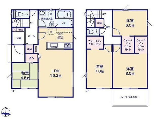 (１号棟)、価格2890万円、4LDK、土地面積144.25m2、建物面積105.16m2