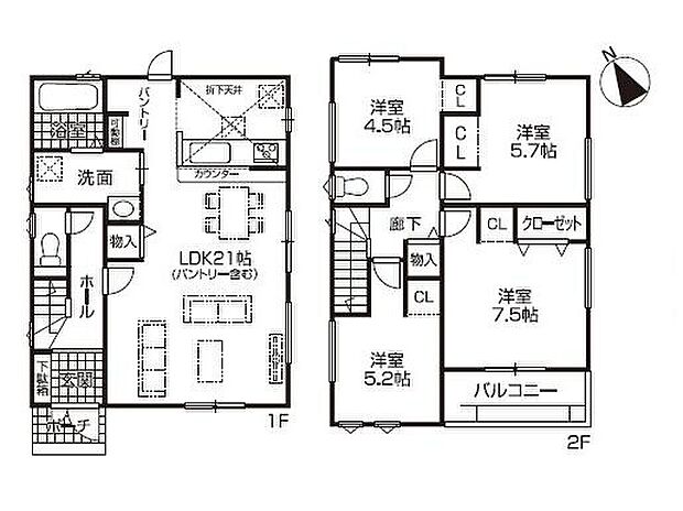 (1号棟)、価格3390万円、4LDK、土地面積165.67m2、建物面積101.25m2