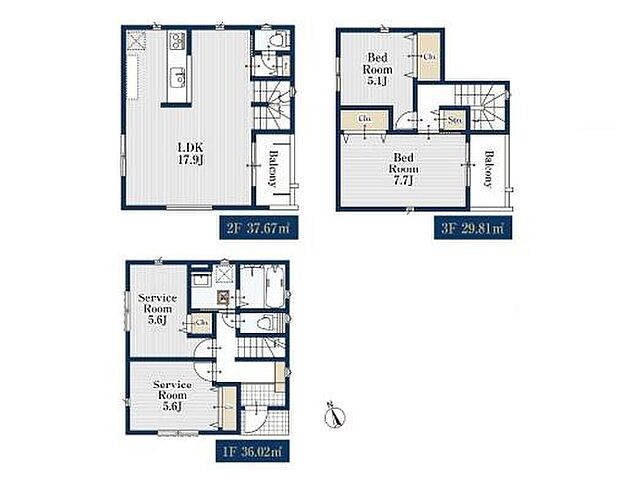 (2号棟)、価格4180万円、2LDK+2S、土地面積103.32m2、建物面積103.5m2