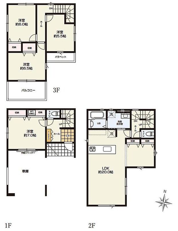 (1号棟)、価格4999万円、4LDK、土地面積78.57m2、建物面積129.19m2