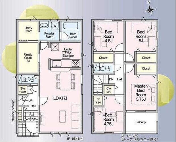 (3号棟)、価格2890万円、4LDK、土地面積153.48m2、建物面積95.58m2