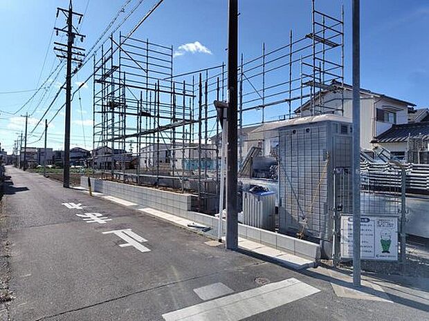 【現地外観写真】建築中のためモデルハウスで構造説明会を開催しております☆設備や構造などご説明いたします!