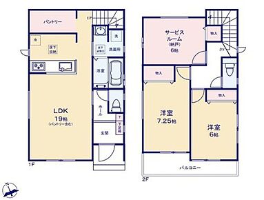 対面式キッチン仕様の南向き約１９帖リビング♪
玄関は中が見えにくいクランクイン仕様♪
パントリーがあり、各居室に収納スペース完備♪
２部屋から出入りできる南側バルコニー♪ 