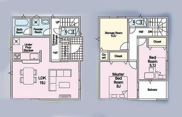 【2LDK+S】広々19帖のLDKはご家族みんなでゆったりくつろげる空間です☆窓付きの納戸は収納スペースとしてはもちろん居室としてもお使いいただけます♪全居室フローリングでお掃除・お手入れラクラク！