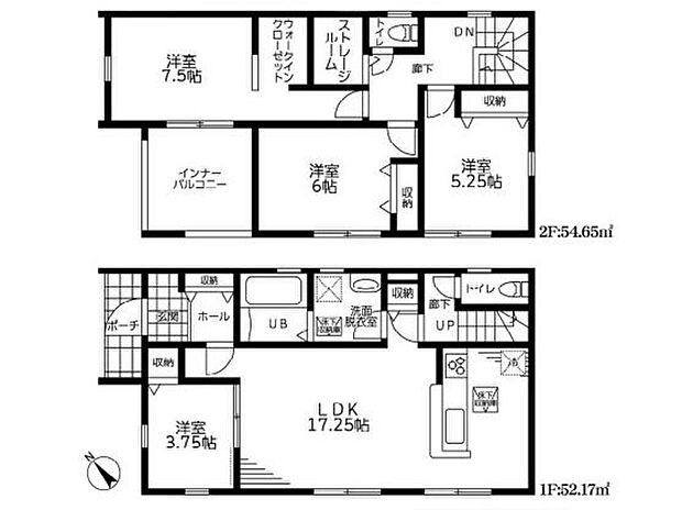 (１号棟)、価格2580万円、4LDK+S、土地面積309.47m2、建物面積106.82m2