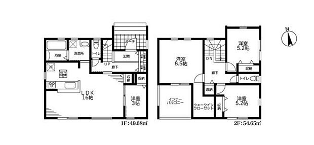 (1号棟)、価格2580万円、4LDK、土地面積172.14m2、建物面積104.33m2