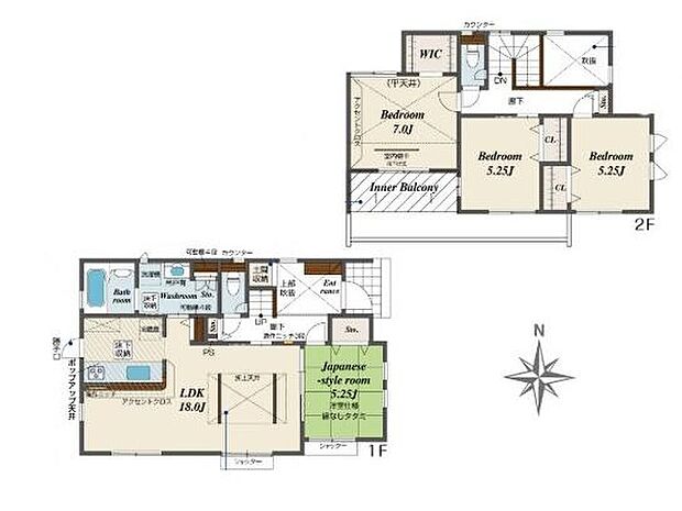 (1号棟)、価格2490万円、4LDK、土地面積191m2、建物面積108.47m2