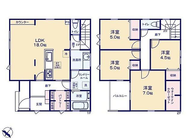 (1号棟)、価格3190万円、4LDK、土地面積155.59m2、建物面積106.82m2