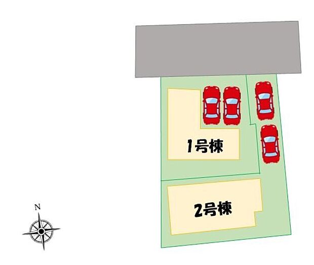車種により、カースペース２台分ございますので、家族分の自転車を駐輪したり、来客用の駐車スペースとしてもお使いいただけます♪