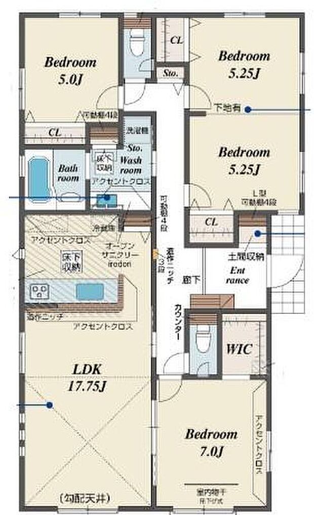 (１号棟)、価格3480万円、3LDK、土地面積190.73m2、建物面積98.12m2