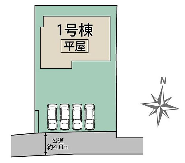 陽当たり×風通良好◎土地面積99坪超！
駐車スペースは最大4台可能で来客時も安心のゆとりある配置です♪