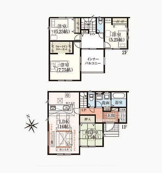 (1号棟)、価格2890万円、4LDK、土地面積172.99m2、建物面積107.61m2