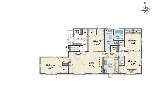 (1号棟)、価格3490万円、3LDK、土地面積212m2、建物面積96.05m2