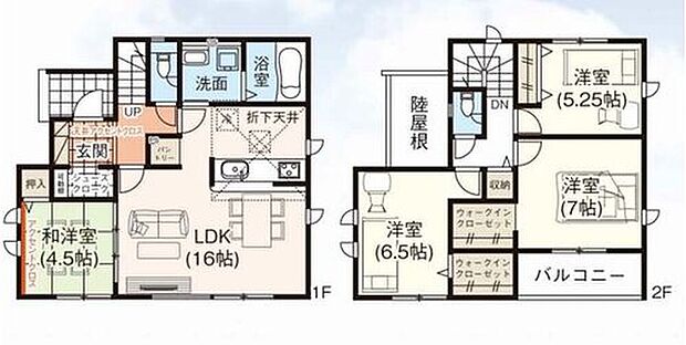【4LDK】南に大きな開口部を設けたLDK☆
リビングに続き間の４．５帖和室があります！
来客時にも重宝しますが、小さなお子様を寝かせるスペースにもなりますので、使い方はあなた次第です。