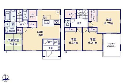 陽当たり良好☆全居室南向き♪
まとめ買いしても置き場所の心配いらずの大型パントリーを採用♪
リビングと洋風和室の間の引き戸を開ければ20帖超えの大空間が広がります♪ 