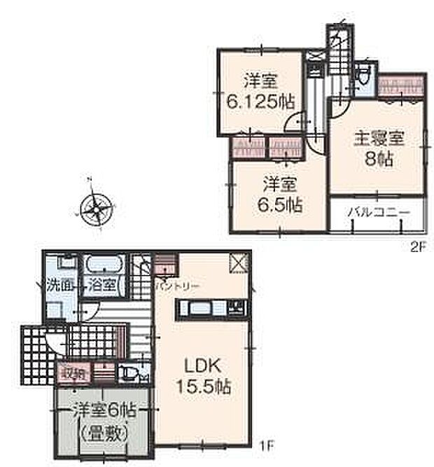 【4LDK】対面式キッチンからは、リビングにいるご家族の様子が一目で分かります！
パントリーを採用♪
家族が多いとすぐなくなってしまう水や食材をまとめ買いしても置き場所に困らないのはうれしいですね☆