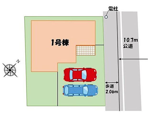 【全体区画図】カースペース並列2台可能♪
徒歩圏内に最寄り駅や小・中学校、スーパー、コンビニ、ドラッグストアなどがあり便利な住環境☆