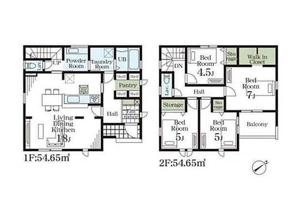 【4LDK】ゆったり18帖LDK!家具を配置しても空間にゆとりがあります♪
買い物後やキッチンからの導線がらくらくな大容量パントリー♪
洗面所を脱衣室が分かれたプライバシー重視の間取は生活感もそっと隠してくれます♪
