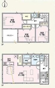 ◇LDK21.3帖！広々LDKに便利なリビング収納を設けさらに快適空間へ♪
◇キッチン横には食品ストックに便利なパントリー◎
◇南側の陽光が嬉しい！ワイドバルコニーでお洗濯も快適♪ 