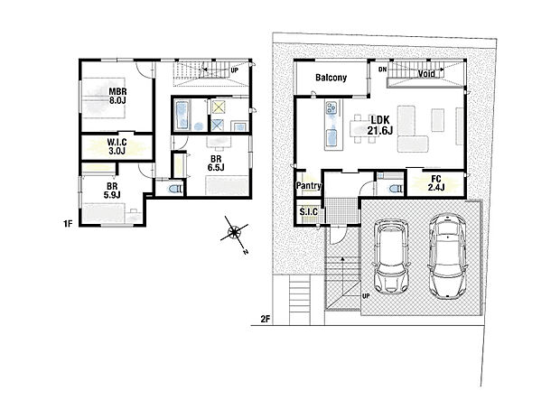 建物プラン例:3LDK、土地価格2,600万円、土地面積144.82m2、建物価格3,380万円、建物面積123.58m2