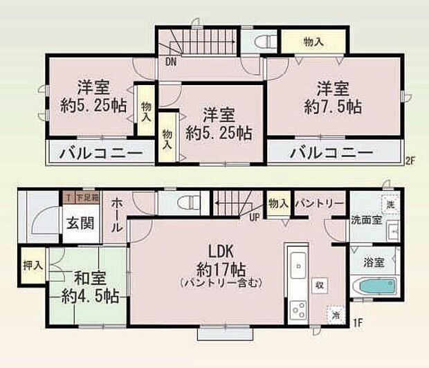 (B号棟)、価格2890万円、4LDK、土地面積115.44m2、建物面積93.98m2